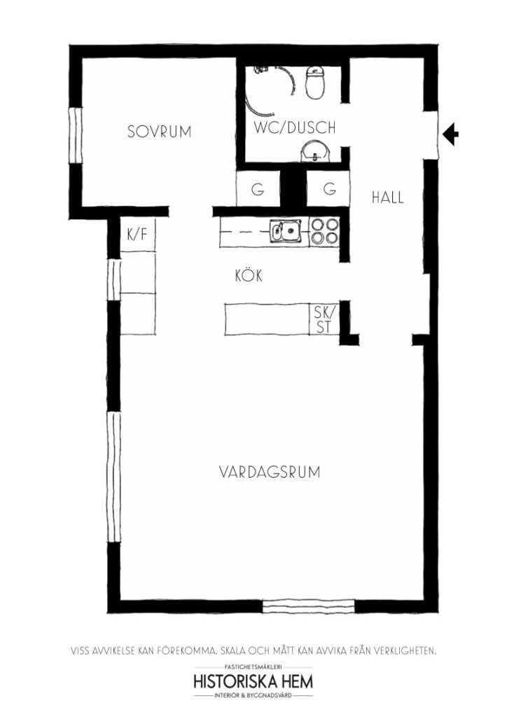Planritning, Mariehällsvägen 7