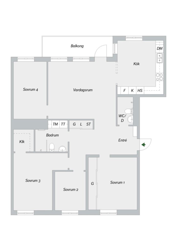 Planritning, Årgångsgatan 5, 5tr