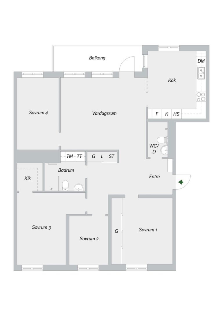 Planritning, Årgångsgatan 5, 5tr