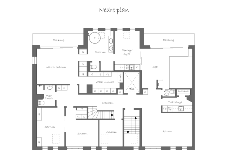 Planritning, Artillerigatan 41