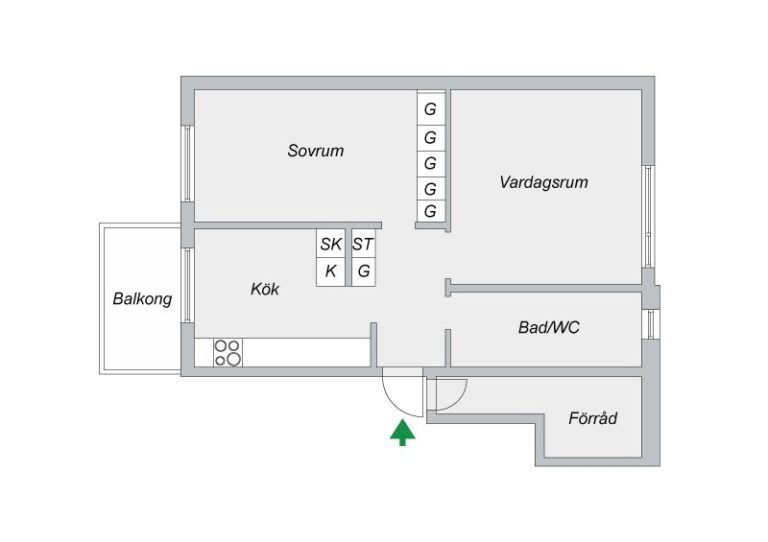 Planritning, Vetevägen 10,3tr