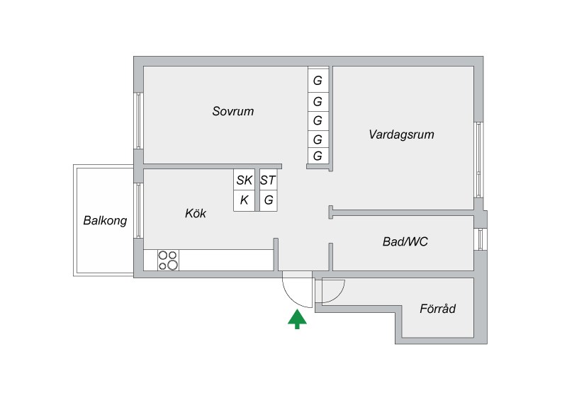 Planritning, Vetevägen 10,3tr