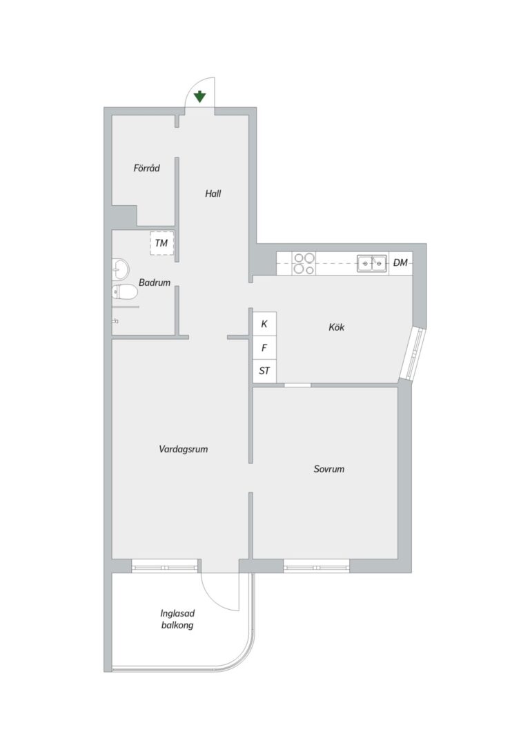 Planritning, Skarpbrunnavägen 11, 6tr