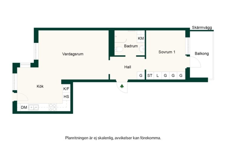 Planritning, Ekfatsgatan 2, 6tr