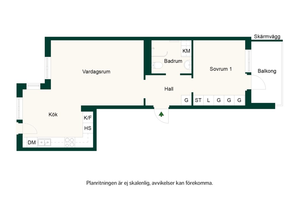 Planritning, Ekfatsgatan 2, 6tr