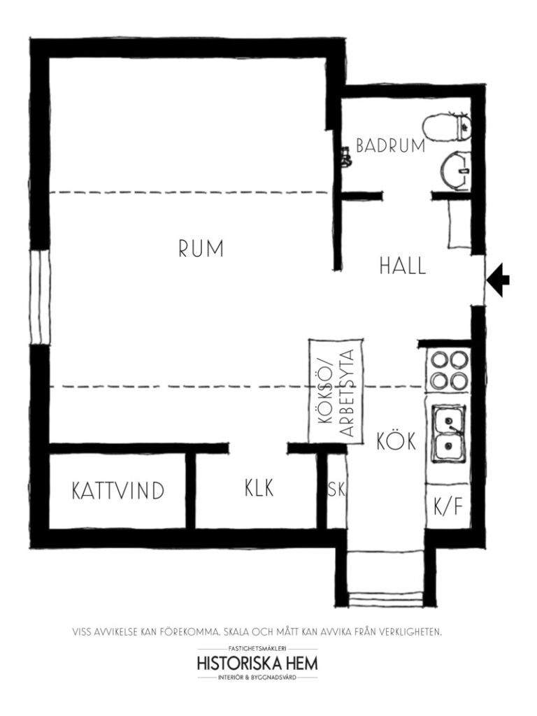 Planritning, Flädervägen 6A